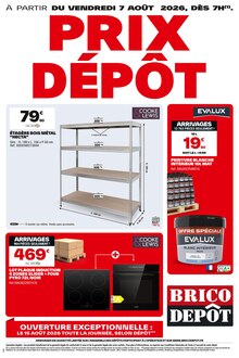 Catalogue Brico Dépôt de la semaine "PRIX DÉPÔT" avec 1 page, valide du 07/08/2026 au 12/08/2026 pour Sébazac-Concourès et alentours Prospectus Brico Dépôt de la semaine "PRIX DÉPÔT" avec 1 page, valide du 07/08/2026 au 12/08/2026 pour Sébazac-Concourès et alentours