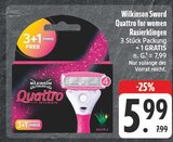 Quattro for women Rasierklingen Angebote von Wilkinson Sword bei EDEKA Coburg für 5,99 €