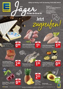EDEKA Prospekt der Woche "Aktuelle Angebote" Seite 1, 14.07.2025 bis 19.07.2025 für Stuttgart Aktueller EDEKA Prospekt "Aktuelle Angebote" Seite 1 von 2 Seiten für Stuttgart