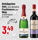 Sekt, auch alkoholfrei im Trinkgut Prospekt Sekt, auch alkoholfrei von Rotkäppchen im aktuellen Trinkgut Prospekt für 3,49 €