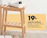 TABOURET BAMBOU en promo chez La Foir’Fouille Joué-lès-Tours à 19,99 €