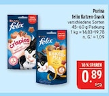 felix Katzen-Snack Crispies im Angebot bei Marktkauf in Schweinfurt felix Katzen-Snack Crispies Angebote von Purina bei Marktkauf Schweinfurt für 0,89 €