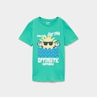 T-shirt manches courtes coton vert menthe garçon en promo chez La Halle T-shirt manches courtes coton vert menthe garçon dans le catalogue La Halle