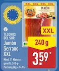 Jamón Serrano XXL im Angebot bei ALDI Nord in Rostock Jamón Serrano XXL Angebote von Tesoros del Sur bei ALDI Nord Rostock für 3,59 €
