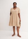 Oversized-Kleid aus Baumwoll-Musselin in hellkhaki, Musselin Angebote von bonprix bei bonprix. Witten für 26,99 €