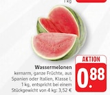 EDEKA - Wassermelonen Angebot im Prospekt Wassermelonen bei EDEKA im Prospekt "" für 0,88 €