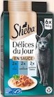 Délices du jour sachets fraîcheur en sauce aux poissons pour chat - SHEBA dans le catalogue Netto