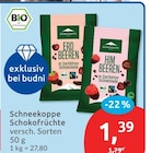 Schokofrüchte von Schneekoppe im aktuellen budni Prospekt