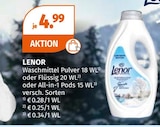 Waschmittel Pulver Angebote von Lenor bei Müller Würzburg für 4,99 €