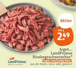 Rindergeschnetzeltes Angebote von LandPrimus bei tegut Mühlhausen für 2,49 €
