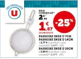 Passoire inox 7cm - U dans le catalogue Super U