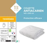 La couette anti-acarien tempérée - TEX HOME en promo chez Carrefour Mâcon à 27,99 €