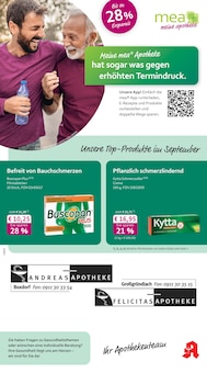 mea - meine apotheke Prospekt der Woche "Unsere September-Angebote" Seite 1, 01.09.2025 bis 30.09.2025 für Nürnberg Aktueller mea - meine apotheke Prospekt "Unsere September-Angebote" Seite 1 von 4 Seiten für Nürnberg