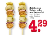 Aktuelle Braten Angebote bei E center in Mainz Aktuelles Spieße von Rotgarnelen und Seeteufel Angebot bei E center in Mainz ab 4,29 €