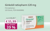 Ginkobil ratiopharm 120 mg bei mea - meine apotheke im Prospekt "" für 55,99 €
