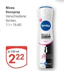 Deospray Black & White Clear Angebote von Nivea bei GLOBUS Erfurt für 2,22 €