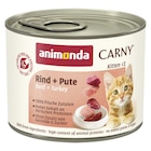 Animonda Carny Kitten Rind + Pute 200 g im Angebot bei Zookauf in Dinslaken Animonda Carny Kitten Rind + Pute 200 g Angebote von Animonda bei Zookauf Dinslaken für 1,19 €