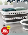 Panière à linge rétractable 45L à 15,99 € dans le catalogue Maxi Bazar