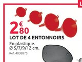 Mr.Bricolage Antibes - Promo Lot de 4 entonnoirs Promo Lot de 4 entonnoirs à 2,80 € dans le catalogue Mr.Bricolage à Antibes