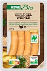 Geflügelwiener im REWE Prospekt Geflügelwiener von REWE Bio im aktuellen REWE Prospekt für 3,49 €