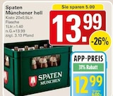 Münchener hell im Angebot bei WEZ in Bad Oeynhausen Münchener hell Angebote von Spaten bei WEZ Bad Oeynhausen für 12,99 €