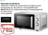Mikrowelle mit Grill MG 20 Angebote von Caso Design bei GLOBUS Altenburg für 79,99 €
