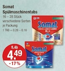 Spülmaschinentabs im V-Markt Prospekt Spülmaschinentabs von Somat im aktuellen V-Markt Prospekt für 4,49 €