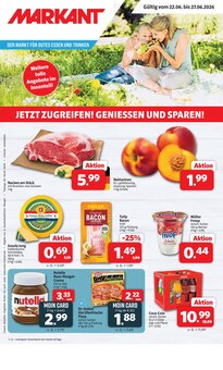 Nutella im aktuellen Markant Nordwest Prospekt (Lippstadt) Nutella im Markant Nordwest Prospekt "DER MARKT FĂśR GUTES ESSEN UND TRINKEN" mit 12 Seiten (Lippstadt)