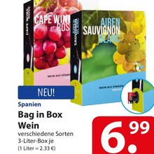 Spanien Bag in Box Wein bei famila Nordost in Bielefeld Spanien Bag in Box Wein im Angebot bei famila Nordost Bielefeld für 6,99 €