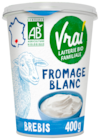 Fromage Blanc Nature Au Lait De Brebis Bio Vrai à 2,39 € dans le catalogue Auchan Hypermarché