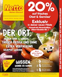 Netto Marken-Discount Prospekt für Langenselbold: "20% auf frisches Obst und Gemüse", 4 Seiten, 09.09.2024 - 14.09.2024