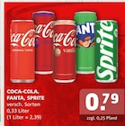 COCA-COLA, FANTA, SPRITE im Angebot bei Getränke A-Z in Oranienburg COCA-COLA, FANTA, SPRITE Angebote von Coca-Cola bei Getränke A-Z Oranienburg für 0,79 €