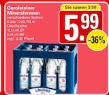 Mineralwasser Angebote von Gerolsteiner bei WEZ Bad Oeynhausen für 5,99 €