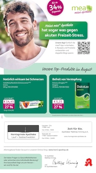 mea - meine apotheke Prospekt Unsere August-Angebote mit 4 Seiten