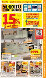 Küchenzeile im Sconto SB Prospekt in Schwerin Aktueller Sconto SB Prospekt mit Küchenzeile, "SSV 15% AUF ALLES", Seite 1