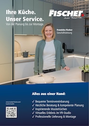 Aktueller Möbel Fischer Möbel & Einrichtung Prospekt für Herzogenaurach: Ihre Küche. Unser Service. mit 1} Seite, 04.08.2025 - 31.08.2025