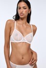 Soutien-gorge corbeille balconnet GINETTE en tulle floqué en promo chez Monoprix Lille Tanneurs Villeneuve-d'Ascq à 13,99 €