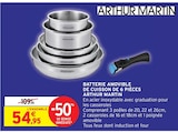 Batterie amovible de cuisson de 6 pièces - Arthur Martin en promo chez Intermarché Hyper Montpellier à 54,95 €