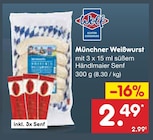 Münchner Weißwurst von Wolf für 2,49 € bei Netto Marken-Discount im Angebot Münchner Weißwurst von Wolf im aktuellen Netto Marken-Discount Prospekt