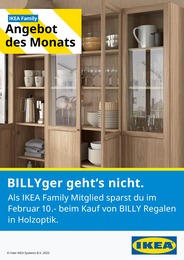 Aktueller IKEA Prospekt, "BILLYger geht's nicht.", mit Angeboten der Woche, gültig von 10.02.2025 bis 10.02.2025