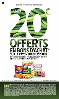 Prospectus Intermarché à Bagnac-sur-Célé, "JUSQU'À 20€ OFFERTS EN BONS D'ACHAT SUR LE RAYON SURGELÉS SALÉS", 16 pages de promos valables du 11/02/2025 au 23/02/2025