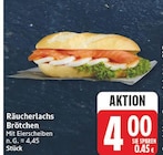 Räucherlachs Brötchen für 4,00 € bei EDEKA im Angebot Räucherlachs Brötchen im aktuellen EDEKA Prospekt