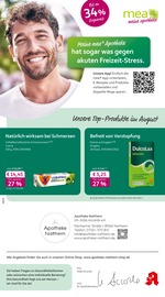 mea - meine apotheke Apotheken Prospekt der aktuellen Woche mit 4 Seiten, gültig von 01.08.2026 bis 31.08.2026, in Nattheim und Umgebung Aktueller mea - meine apotheke Apotheken Prospekt in Nattheim und Umgebung, "Unsere August-Angebote" mit 4 Seiten, 01.08.2026 - 31.08.2026