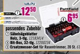 Säbelsägeblätter oder Bit-Box, 32-tlg. von Wilpu oder Pattfield für 6,95 € bei Hornbach im Angebot Säbelsägeblätter oder Bit-Box, 32-tlg. von Wilpu oder Pattfield im aktuellen Hornbach Prospekt
