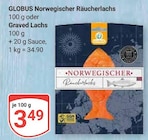 Norwegischer Räucherlachs von Globus für 3,49 € bei GLOBUS im Angebot Norwegischer Räucherlachs von Globus im aktuellen GLOBUS Prospekt