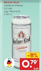 Jubiläums Pilsener von Berliner Kindl für 0,79 € bei Netto Marken-Discount im Angebot Jubiläums Pilsener von Berliner Kindl im aktuellen Netto Marken-Discount Prospekt
