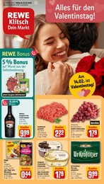 REWE Prospekt: "Dein Markt", 34 Seiten, 10.02.2025 - 15.02.2025