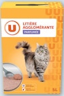 Litière minérale agglomérante parfumée pour chats - U en promo chez Super U Goussainville à 3,83 €
