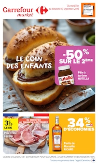 Catalogue Carrefour Market de la semaine 35, "Carrefour market", page 1, 01/09/2026 - 13/09/2026 Prospectus Carrefour Market en cours, "Carrefour market", page 1 sur 19