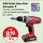 Aktuelle Akkuschrauber Angebote bei V-Markt in Augsburg Aktuelles KIDS Kinder Akku-Bohr-Schrauber Angebot bei V-Markt in Augsburg ab 8,99 €